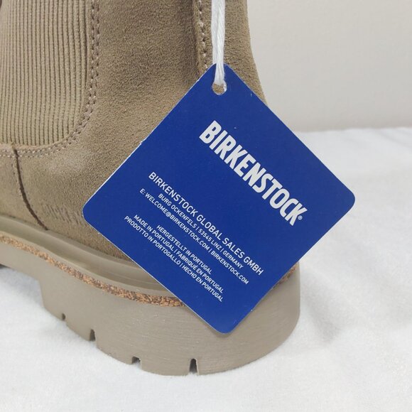 NIB Birkenstock Highwood Slip On Unisex Chelsea Boot in Taupe Suede 39 (8L, 6M) - Picture 11 of 12